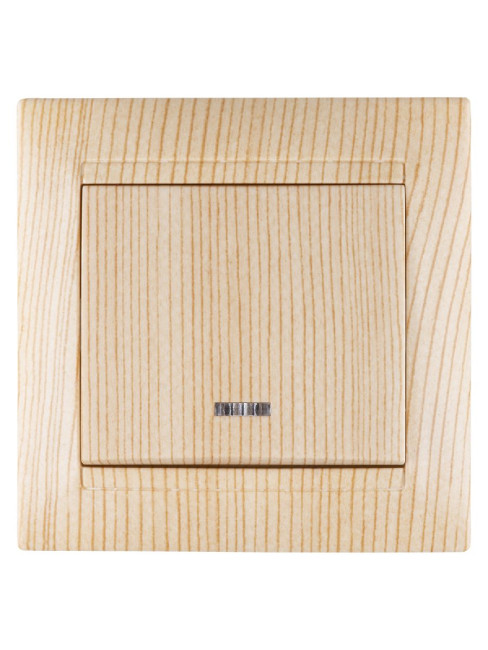 Выключатель одноклавишный с подсветкой Лама TDM Electric SQ1815-0304