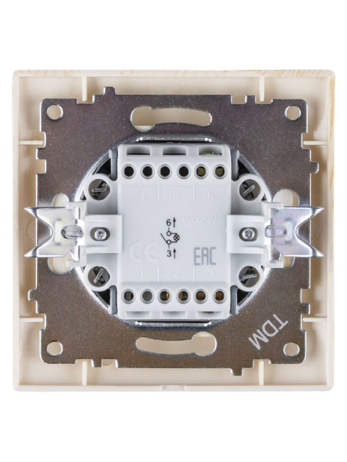 Выключатель одноклавишный с подсветкой Лама TDM Electric SQ1815-0304