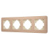 Рамка на 4 поста алюминиевая Arlight FRM-AKIRY-AL-4-GD 049733 Рамка на 4 поста алюминиевая Arlight FRM-AKIRY-AL-4-GD 049733