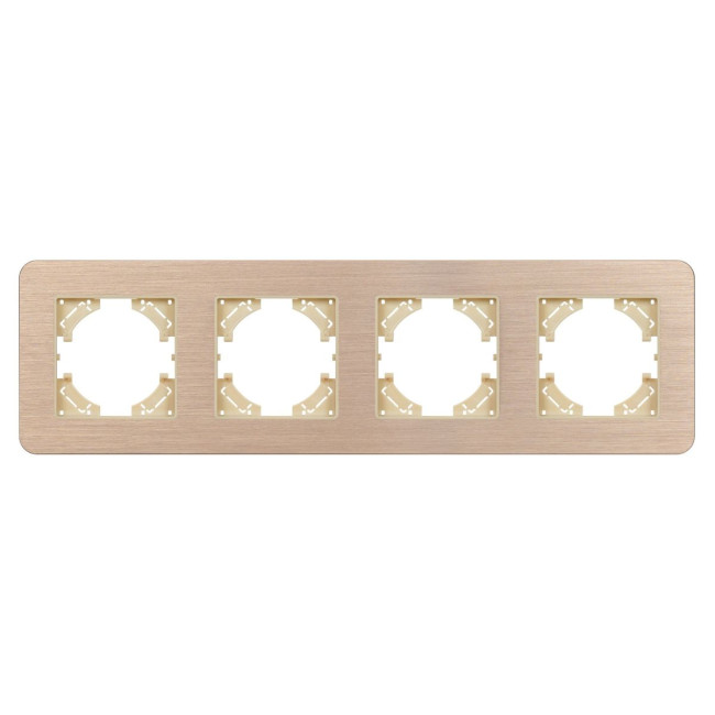 Рамка на 4 поста алюминиевая Arlight FRM-AKIRY-AL-4-GD 049733 Рамка на 4 поста алюминиевая Arlight FRM-AKIRY-AL-4-GD 049733