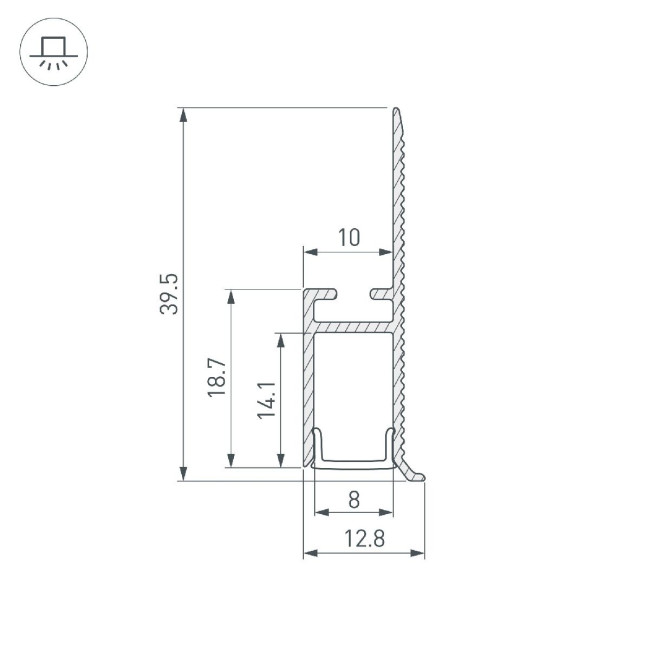 Алюминиевый профиль Arlight WALL-FANTOM-BENT-W10-SIDE-2000 ANOD 043694(1) Алюминиевый профиль Arlight WALL-FANTOM-BENT-W10-SIDE-2000 ANOD 043694(1)