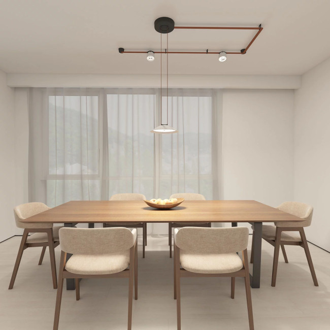 Трековый однофазный светильник Denkirs Belty flow DK5564-WH+BK Трековый однофазный светильник Denkirs Belty flow DK5564-WH+BK