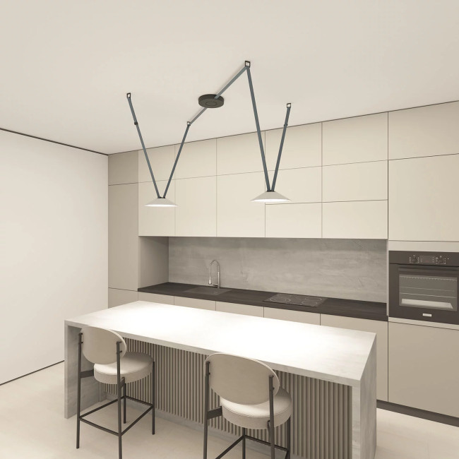 Трековый однофазный светильник Denkirs Belty flow DK5564-WH+BK Трековый однофазный светильник Denkirs Belty flow DK5564-WH+BK