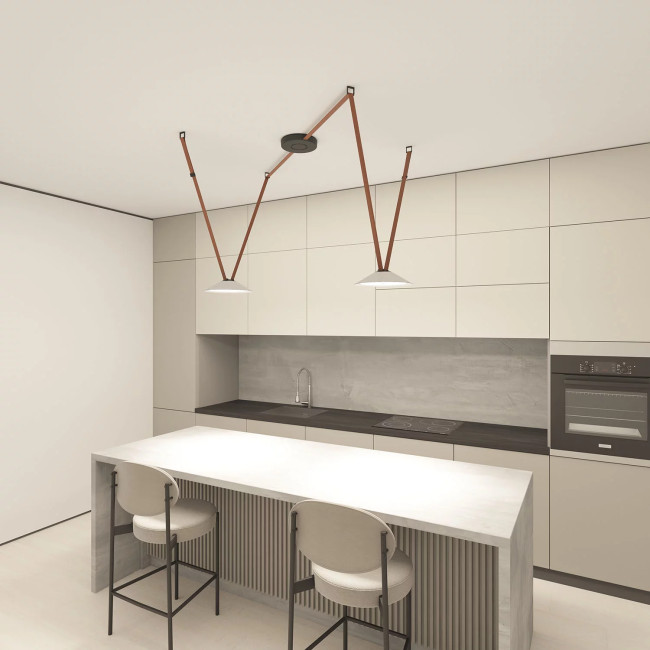 Трековый однофазный светильник Denkirs Belty flow DK5564-WH+BK Трековый однофазный светильник Denkirs Belty flow DK5564-WH+BK