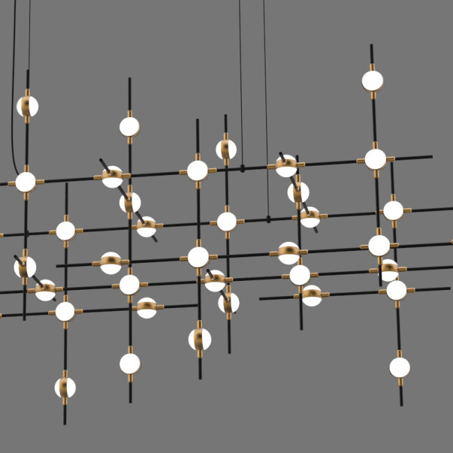Подвесная люстра Delight Collection Molecular 55 black/gold