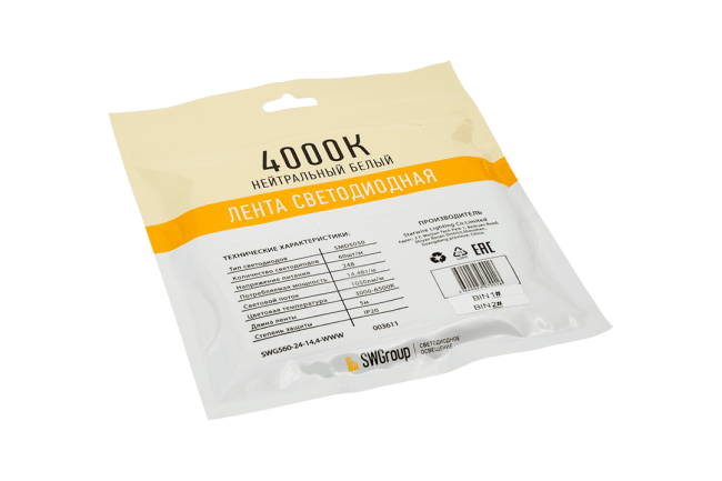 Светодиодная лента SWG SWG560-24-14.4-WWW-M 009709