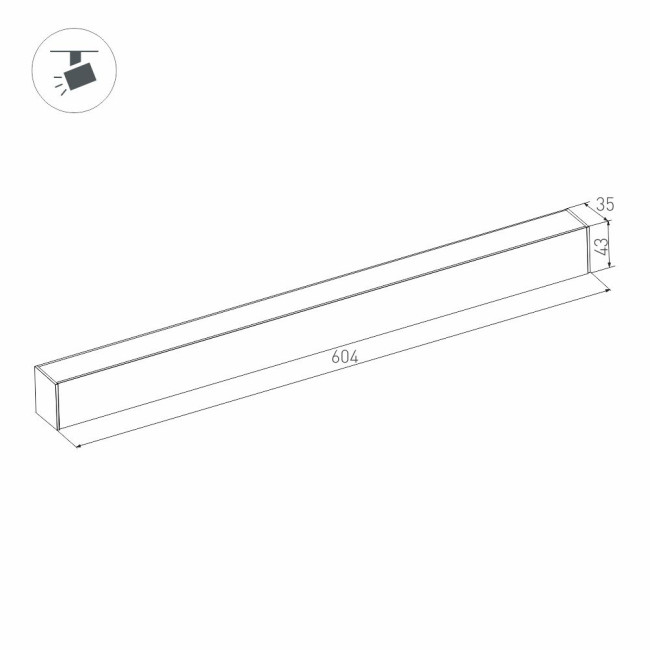 Трековый магнитный светильник Arlight MAG-FLAT-45-L605-18W Warm3000 (BK, 100 deg, 24V, DALI) 046584 Трековый магнитный светильник Arlight MAG-FLAT-45-L605-18W Warm3000 (BK, 100 deg, 24V, DALI) 046584