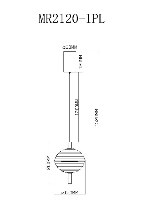 Подвесной светильник Myfar Claire MR2120-1PL Подвесной светильник Myfar Claire MR2120-1PL