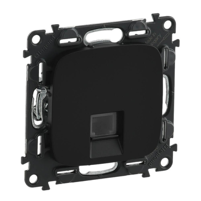 Информационная розетка RJ45 Legrand Valena Allure антрацит 753948 Информационная розетка RJ45 Legrand Valena Allure антрацит 753948