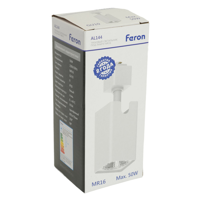 Трековый однофазный светильник Feron AL144 51320