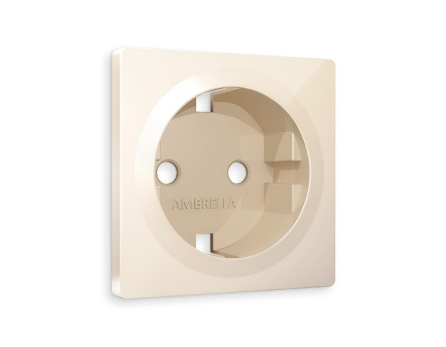 Лицевая панель для розетки с/з Ambrella Volt Alfa AP3060 Лицевая панель для розетки с/з Ambrella Volt Alfa AP3060