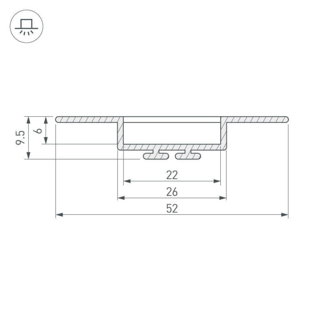 Профиль Arlight KLUS-LOCK-FM-2000 ANOD 019185 Профиль Arlight KLUS-LOCK-FM-2000 ANOD 019185