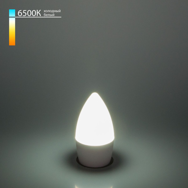 Лампа светодиодная Elektrostandard E27 6W 6500K свеча матовая 4690389056413 Лампа светодиодная Elektrostandard E27 6W 6500K свеча матовая 4690389056413