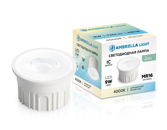 Светодиодный модуль Ambrella Light Bulbing LED MR16-PR 9W IC 4000K 220-240V 38° 212202 Светодиодный модуль Ambrella Light Bulbing LED MR16-PR 9W IC 4000K 220-240V 38° 212202