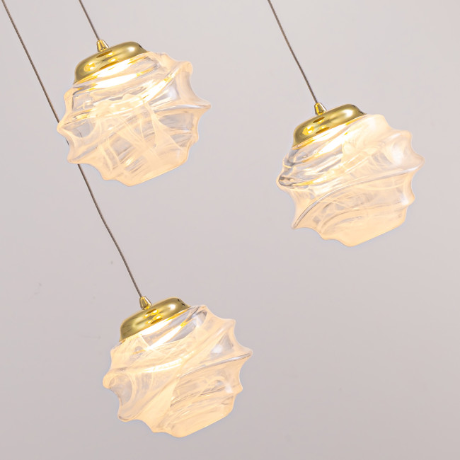 Подвесной светильник MD25030003-3A gold/clear Подвесной светильник MD25030003-3A gold/clear