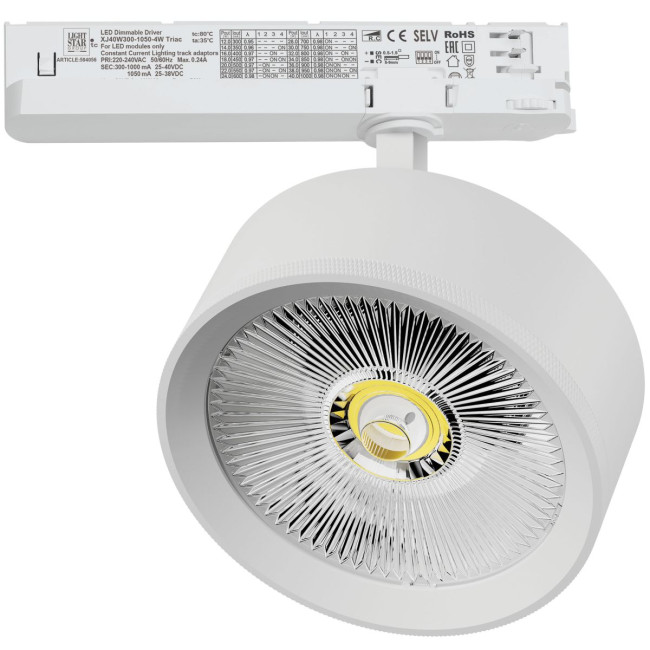 Трековый трехфазный светильник Quattro LED с управлением TRIAC Lightstar Alta Pro A5746TRIAC Трековый трехфазный светильник Quattro LED с управлением TRIAC Lightstar Alta Pro A5746TRIAC