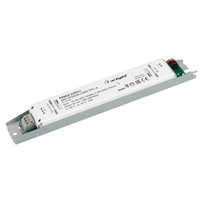 Блок питания Arlight ARV-SP24030-Long-PFC-A (24V, 1.25A, 30W) 031104 Блок питания Arlight ARV-SP24030-Long-PFC-A (24V, 1.25A, 30W) 031104