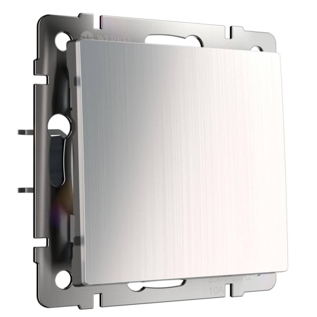 Выключатель одноклавишный Werkel глянцевый никель W1110002 4690389157585 Выключатель одноклавишный Werkel глянцевый никель W1110002 4690389157585