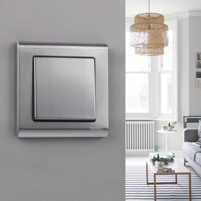 Выключатель одноклавишный Werkel глянцевый никель W1110002 4690389157585 Выключатель одноклавишный Werkel глянцевый никель W1110002 4690389157585