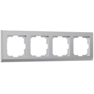 Рамка на 4 поста Werkel Stark серебряный W0041806 4690389161902