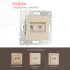 Розетка телефонная RJ11 + компьютерная RJ45 Arte Milano 203.44-1.shampan Розетка телефонная RJ11 + компьютерная RJ45 Arte Milano 203.44-1.shampan