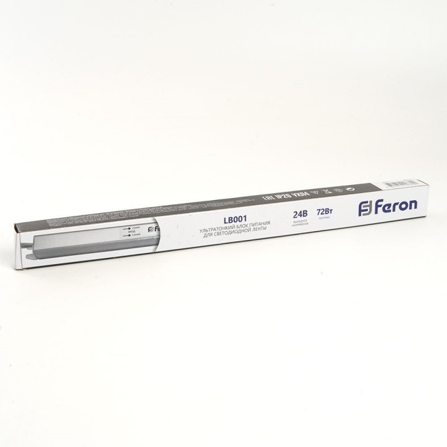 Трансформатор для светодиодной ленты Feron LB001 72В DC24В 3А IP20 48741 Трансформатор для светодиодной ленты Feron LB001 72В DC24В 3А IP20 48741