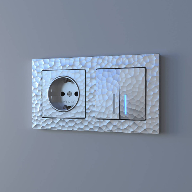 Розетка Werkel Hammer серебряный 4690389162800 Розетка Werkel Hammer серебряный 4690389162800