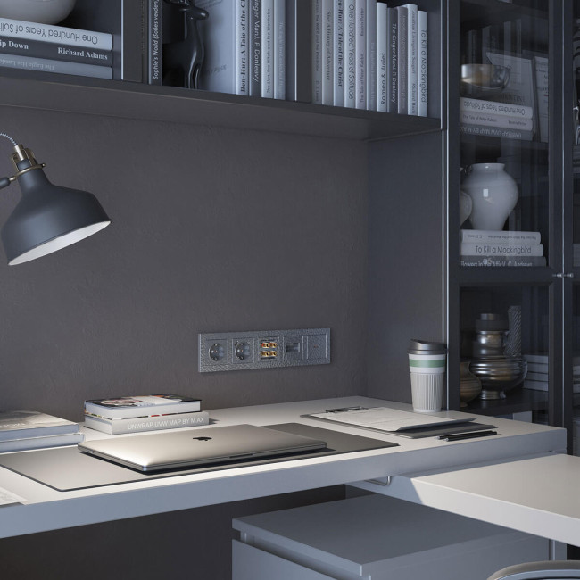 Розетка Werkel Hammer серебряный 4690389162800 Розетка Werkel Hammer серебряный 4690389162800