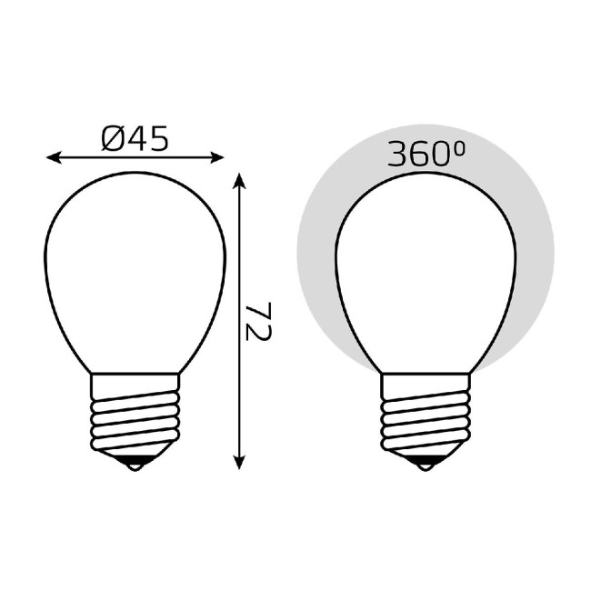 Лампа светодиодная филаментная Gauss E27 5W 4100К матовая 105202205 Лампа светодиодная филаментная Gauss E27 5W 4100К матовая 105202205