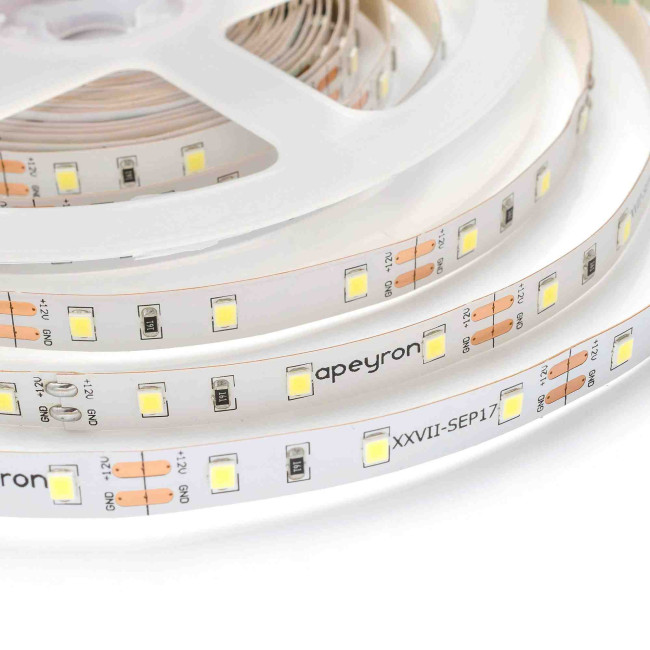 Светодиодная лента Apeyron 12В СТ 4,8Вт/м smd3528, 60д/м IP20 280Лм/м 5м 6500К 00-02 Светодиодная лента Apeyron 12В СТ 4,8Вт/м smd3528, 60д/м IP20 280Лм/м 5м 6500К 00-02