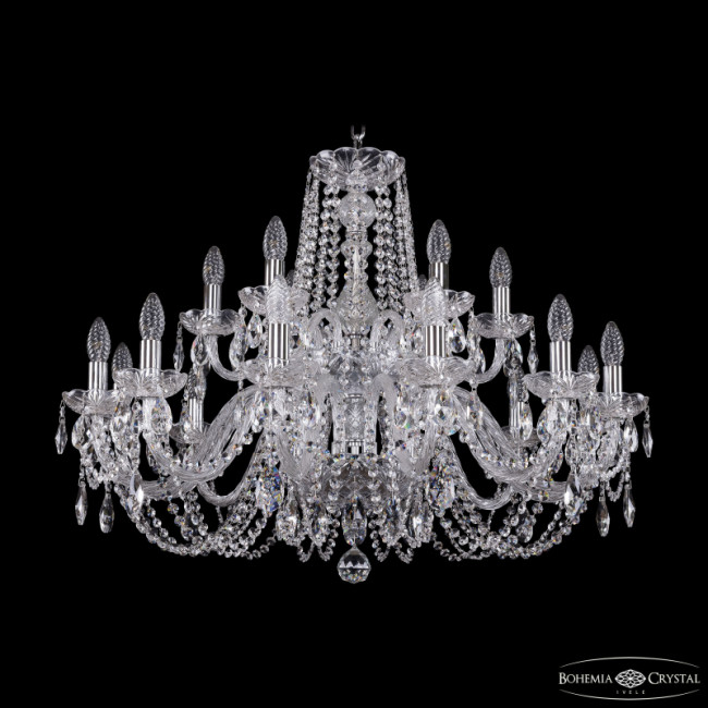 Подвесная люстра Bohemia Ivele Crystal 1402/12+6/300/2d Ni