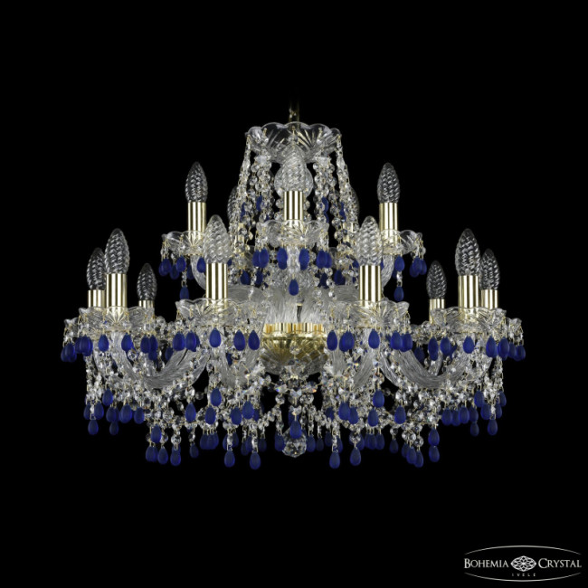 Подвесная люстра Bohemia Ivele Crystal 1410/10+5/240 G V3001 Подвесная люстра Bohemia Ivele Crystal 1410/10+5/240 G V3001