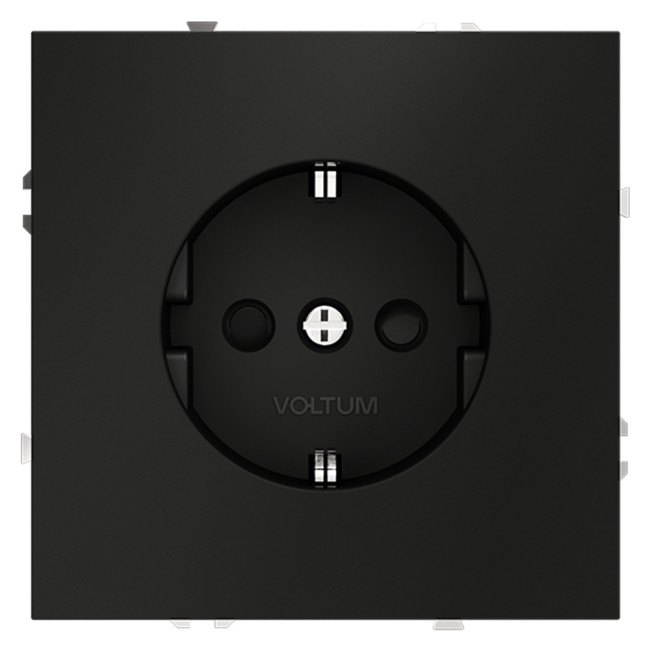 Розетка со шторками Voltum S70 VLS040208 (черный матовый) Розетка со шторками Voltum S70 VLS040208 (черный матовый)