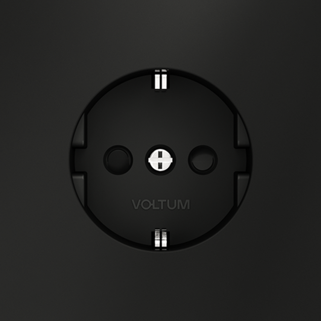Розетка со шторками Voltum S70 VLS040208 (черный матовый) Розетка со шторками Voltum S70 VLS040208 (черный матовый)