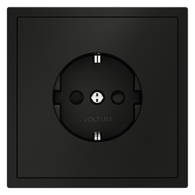 Розетка со шторками Voltum S70 VLS040208 (черный матовый) Розетка со шторками Voltum S70 VLS040208 (черный матовый)