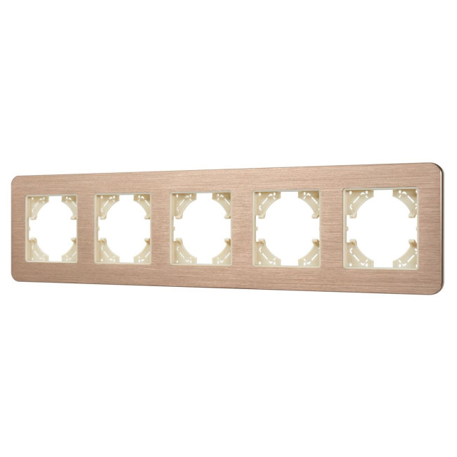 Рамка на 5 постов алюминиевая Arlight FRM-AKIRY-AL-5-GD 049736