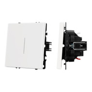 Механизм звонкового выключателя Arlight LED SWT-NOBE-MKR1-SFPL-L-WH (230V, 10A) (Белый кварц) 061737