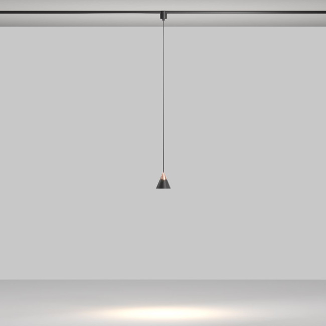 Трековый подвесной магнитный светильник Maytoni Cono TR166-1-7W3K-M-B