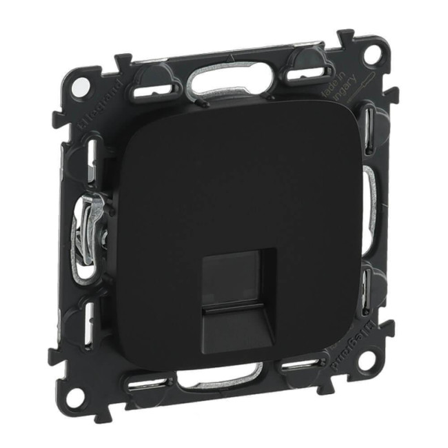 Информационная розетка RJ45 Legrand Valena Allure антрацит 753950 Информационная розетка RJ45 Legrand Valena Allure антрацит 753950