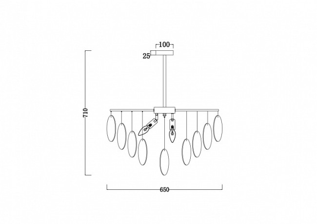 Люстра на штанге Freya Porto FR5104PL-06BS
