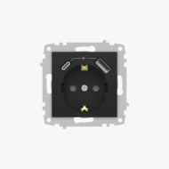 Розетка с/з зарядка (Type C+USB) ELBI Zena Vega 609-014800-334 Розетка с/з зарядка (Type C+USB) ELBI Zena Vega 609-014800-334