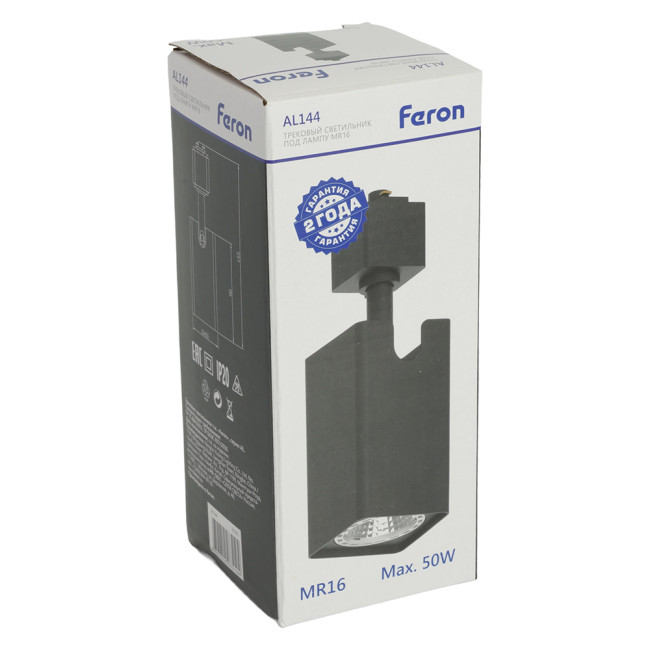 Трековый однофазный светильник Feron AL144 51321 Трековый однофазный светильник Feron AL144 51321
