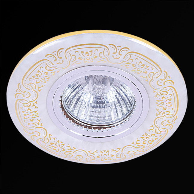 Встраиваемый светильник Reluce 09502-9.0-001MN MR16+LED3W WH/GD Встраиваемый светильник Reluce 09502-9.0-001MN MR16+LED3W WH/GD