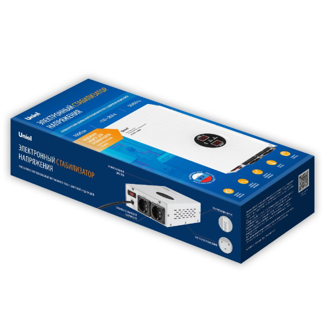 Стабилизатор напряжения Uniel U-DTRS-1000W UL-00010577 Стабилизатор напряжения Uniel U-DTRS-1000W UL-00010577