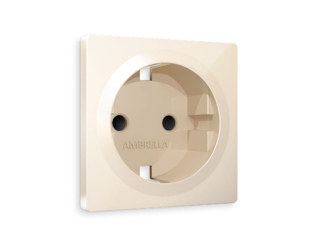 Лицевая панель для розетки с/з и шторками Ambrella Volt Alfa AP3070 Лицевая панель для розетки с/з и шторками Ambrella Volt Alfa AP3070