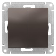 Выключатель двухклавишный Schneider Electric Atlas Design ATN000651