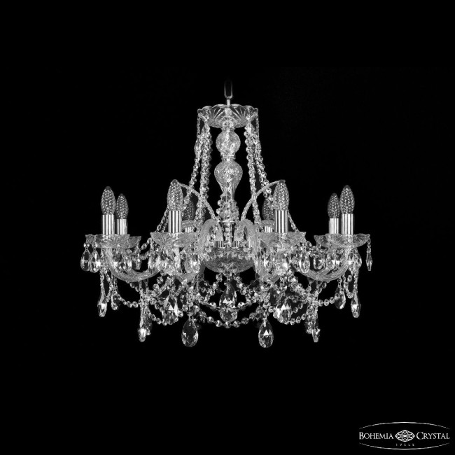 Подвесная люстра Bohemia Ivele Crystal 1411/8/240 Ni Подвесная люстра Bohemia Ivele Crystal 1411/8/240 Ni