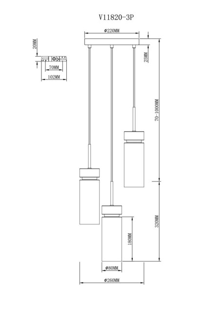 Подвесной светильник Moderli Almero V11820-3P Подвесной светильник Moderli Almero V11820-3P