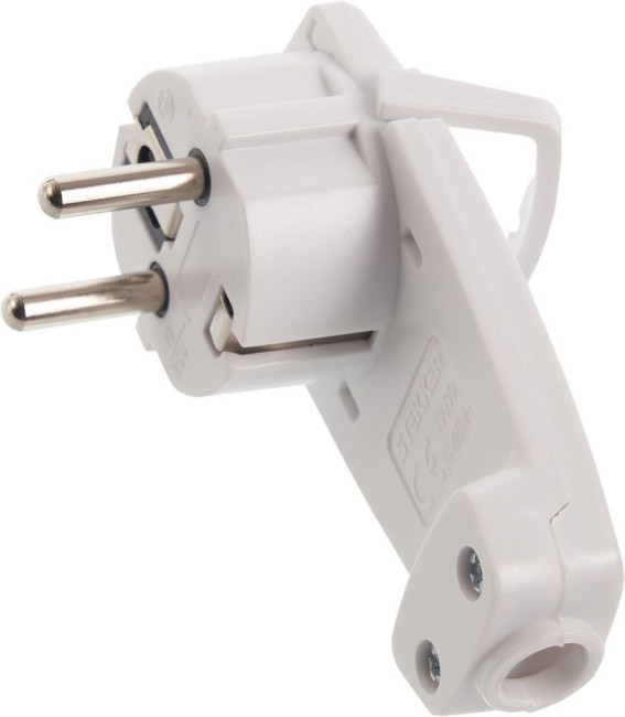 Вилка угловая ультра плоская с кольцом Stekker PPG16-45-202 39039 Вилка угловая ультра плоская с кольцом Stekker PPG16-45-202 39039