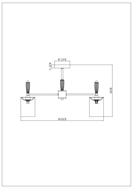 Люстра на штанге Arte Lamp Waverley A4102PL-5PB Люстра на штанге Arte Lamp Waverley A4102PL-5PB